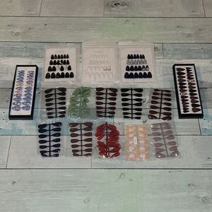 Press on Nail Lot Blue/Matte/Sparkle